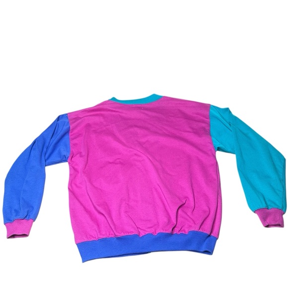 VTG Cardigan Sweater Aztec Geometric Southwestern Colorful Colorblock sz Medium - Picture 2 of 4